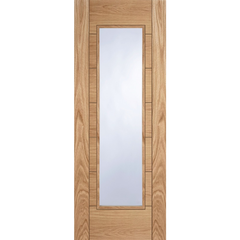 Internal Pre-Finished Oak Corsica 1 Light Glazed Door